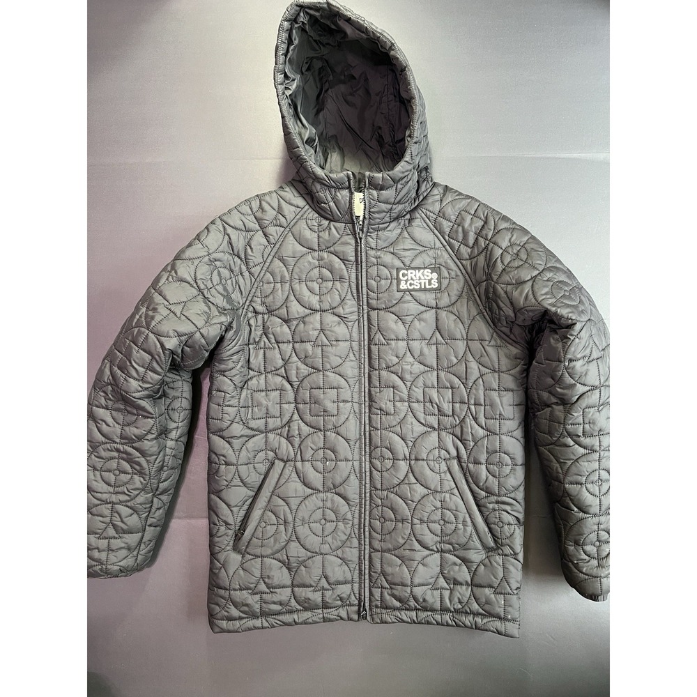 Crooks And Castles Bubble‎ Jacket With Hood Men's Small - Quilted - Black